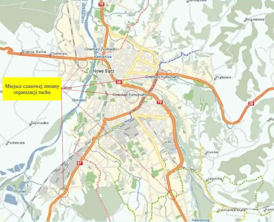 W dniach 31 października – 2 listopada czasowa zmiana organizacji ruchu w obrębie nowosądeckich cmentarzy