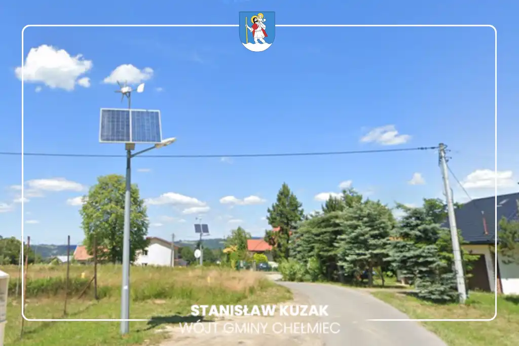 Bezpieczniejsze i jaśniejsze drogi w Kunowie. Gmina Chełmiec inwestuje w nowoczesne oświetlenie LED