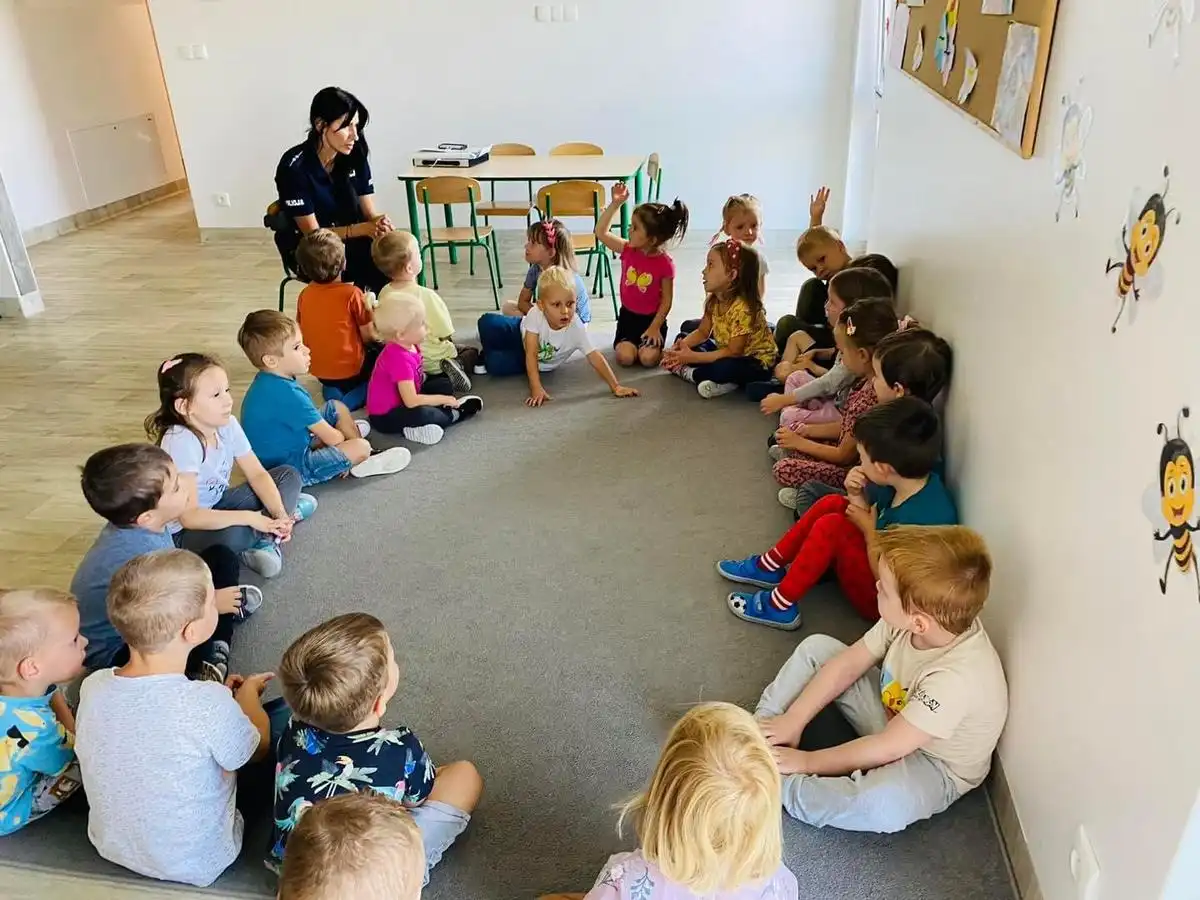 Limanowscy policjanci z wizytą w przedszkolu