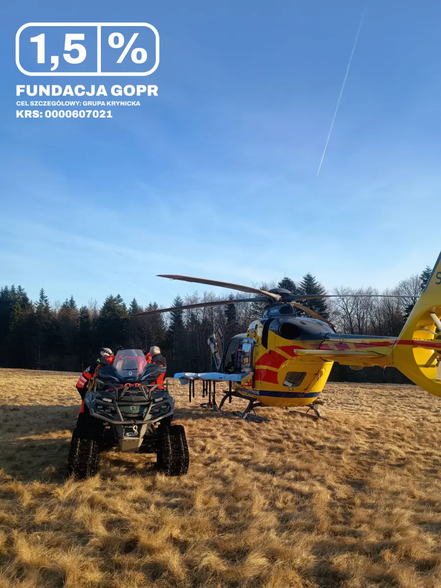 Wypadek na Lackowej. Kobieta spadła 20 metrów, ratownicy ruszyli na pomoc