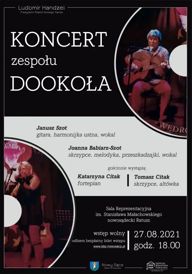 27 sierpnia w ratuszu koncert zespołu DOOKOŁA