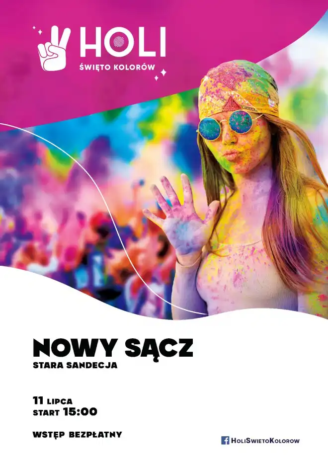 Holi Święto Kolorów już 11 lipca 2021 na Starej Sandecji