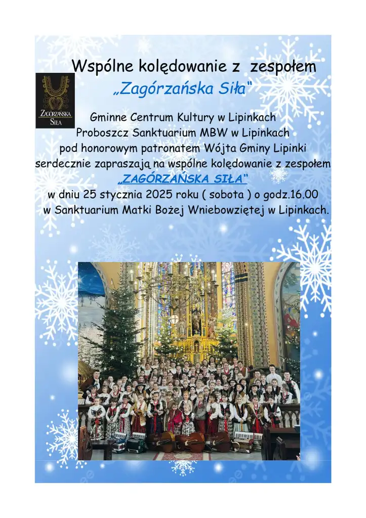 Kolędowanie w Lipinkach z Zagórzańską Siłą