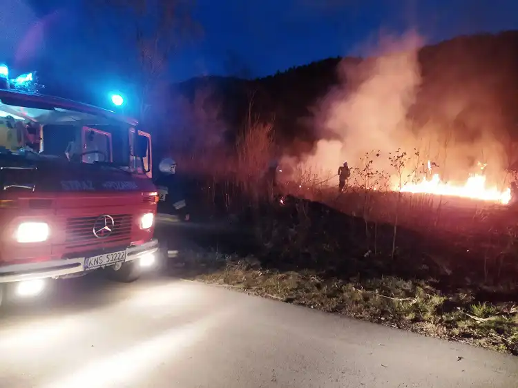 Na Sądecczyźnie płoną suche trawy