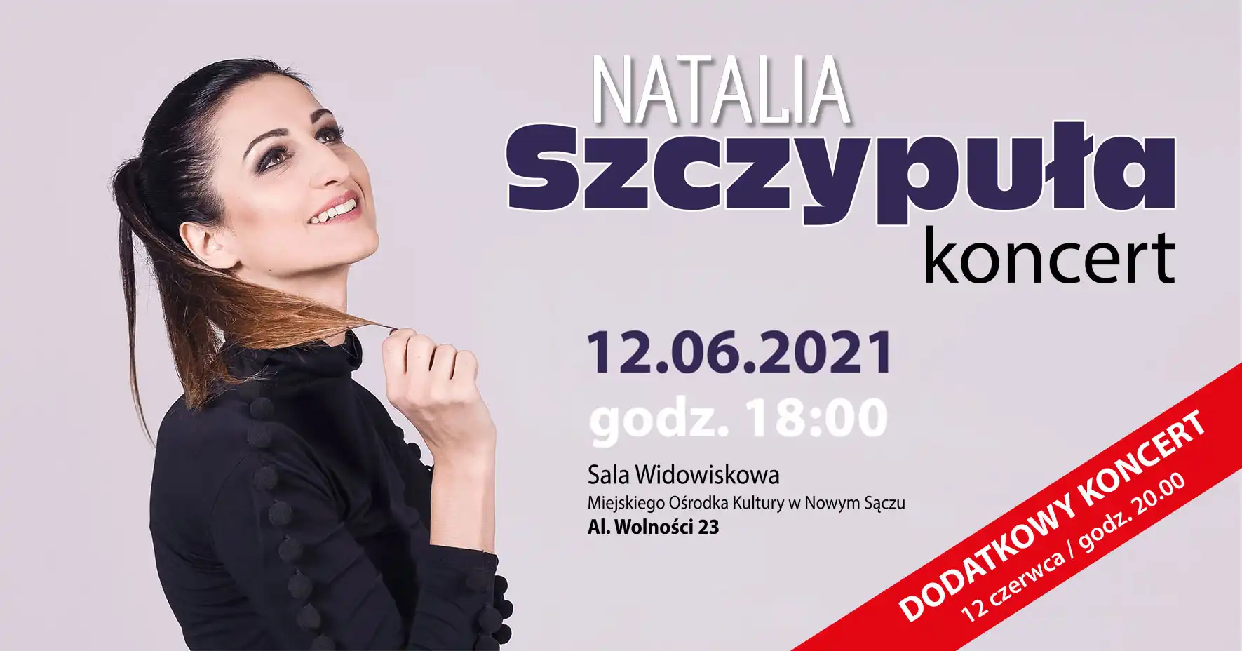 12 czerwca w MOK dwa koncerty Natalii Szczypuły
