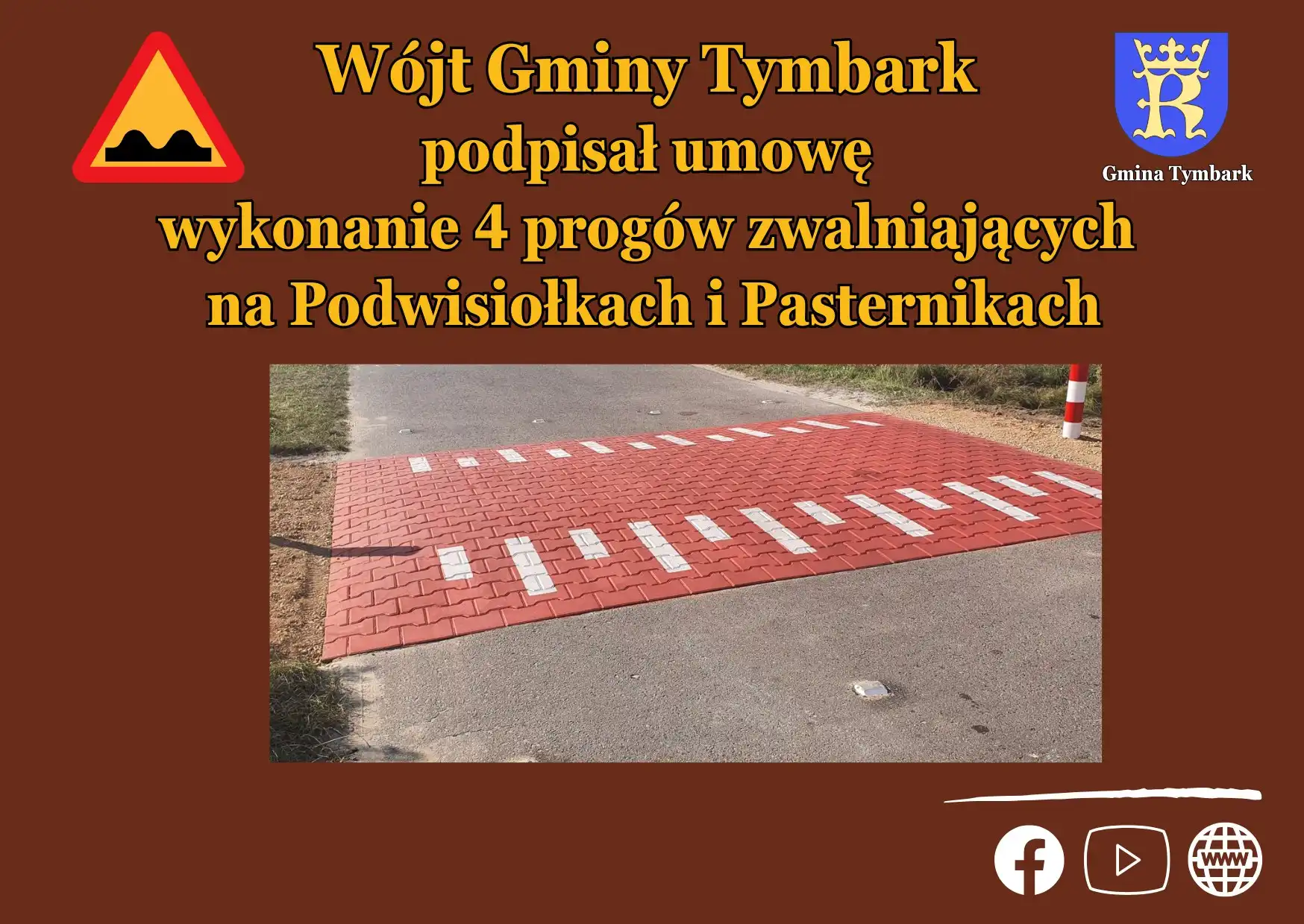 Bezpieczniej na drogach gminy Tymbark. Nowe progi zwalniające już wkrótce