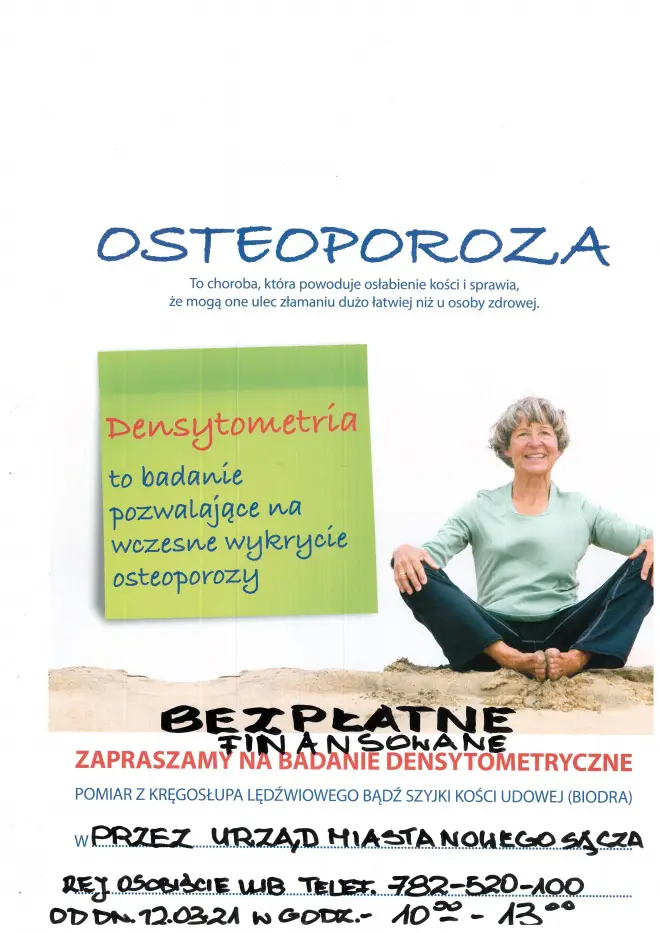 Nowy Sącz: Darmowe badania w kierunku osteoporozy
