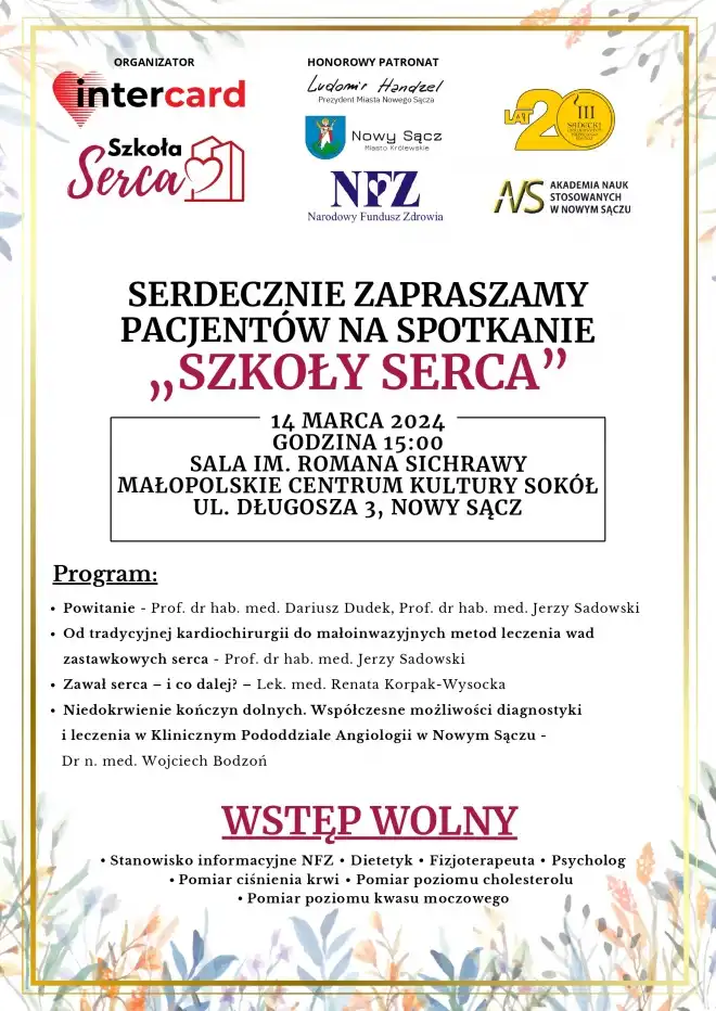 14 marca "Szkoła serca" dla sądeczan