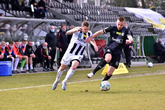 Drużyna Sandecji wygrywa w meczu z Łódzkim KS-em