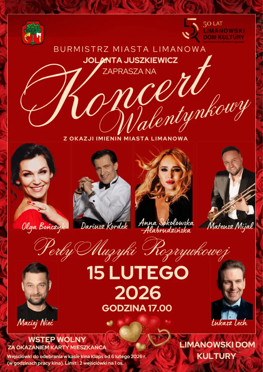 Walentynkowy koncert w Limanowej. Perły muzyki rozrywkowej na scenie LDK