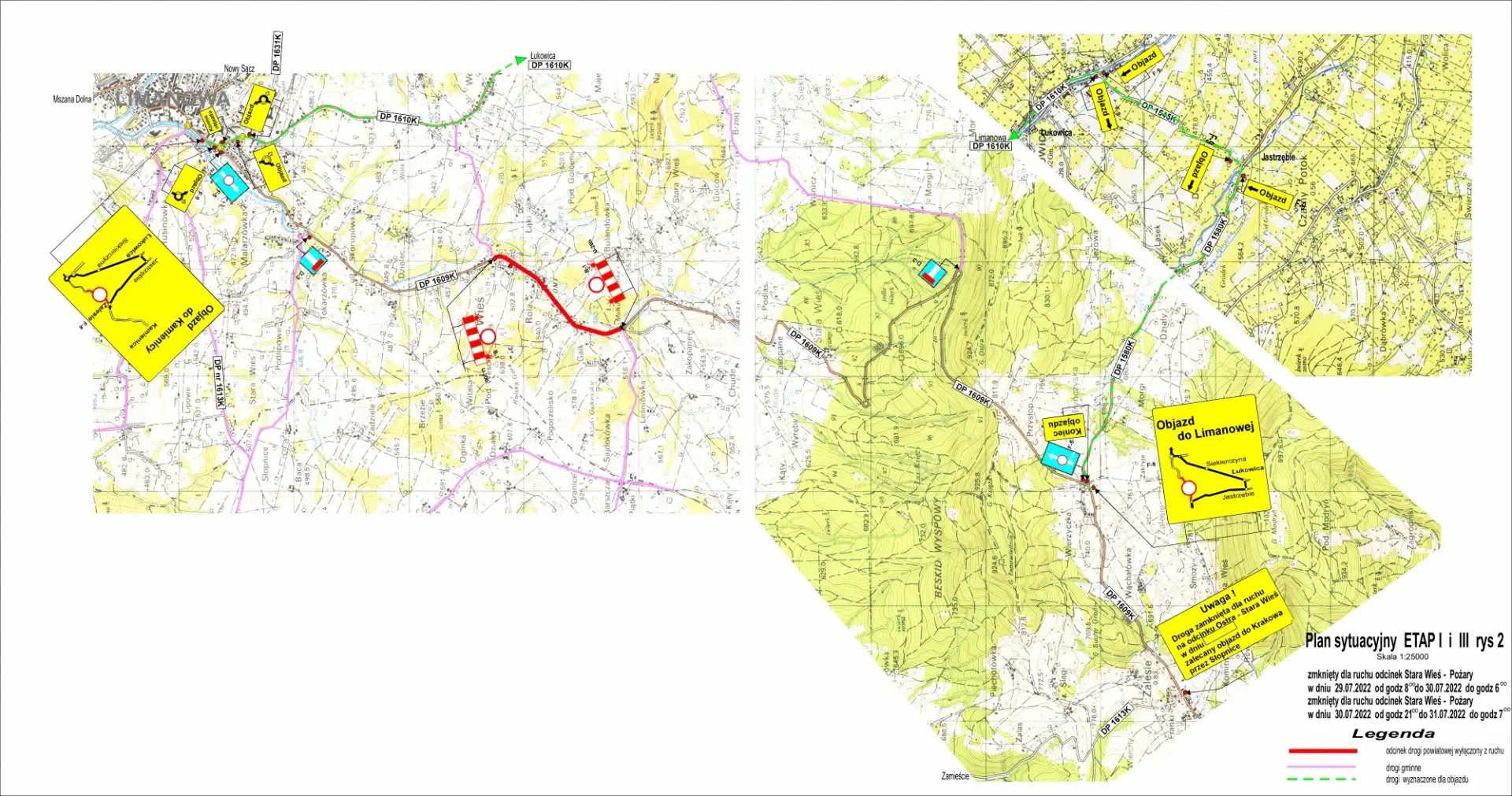 13. Wyścig Górski Limanowa - Przełęcz pod Ostrą - utrudnienia w ruchu i zalecane objazdy