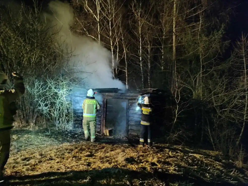 Pożar w Maszkowicach. Płonął drewniany budynek gospodarczy