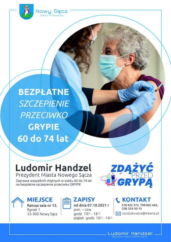 Bezpłatne szczepienia przeciwko grypie dla mieszkańców Nowego Sącza