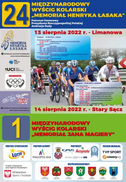 13 sierpnia wystartuje 24. Międzynarodowy Wyścig Kolarski „Memoriał Henryka Łasaka”