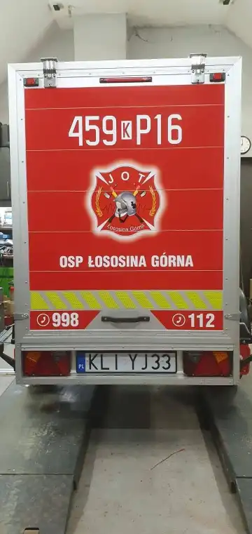 Nowa Przyczepka ODO dla OSP Łososina Górna. Inwestycja w bezpieczeństwo mieszkańców