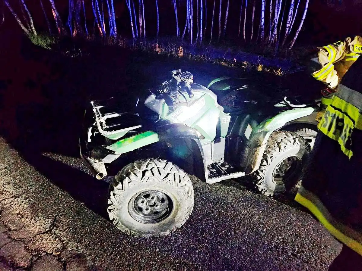 Wypadek w Piwnicznej-Zdroju. Samochód osobowy zderzył się z quadem