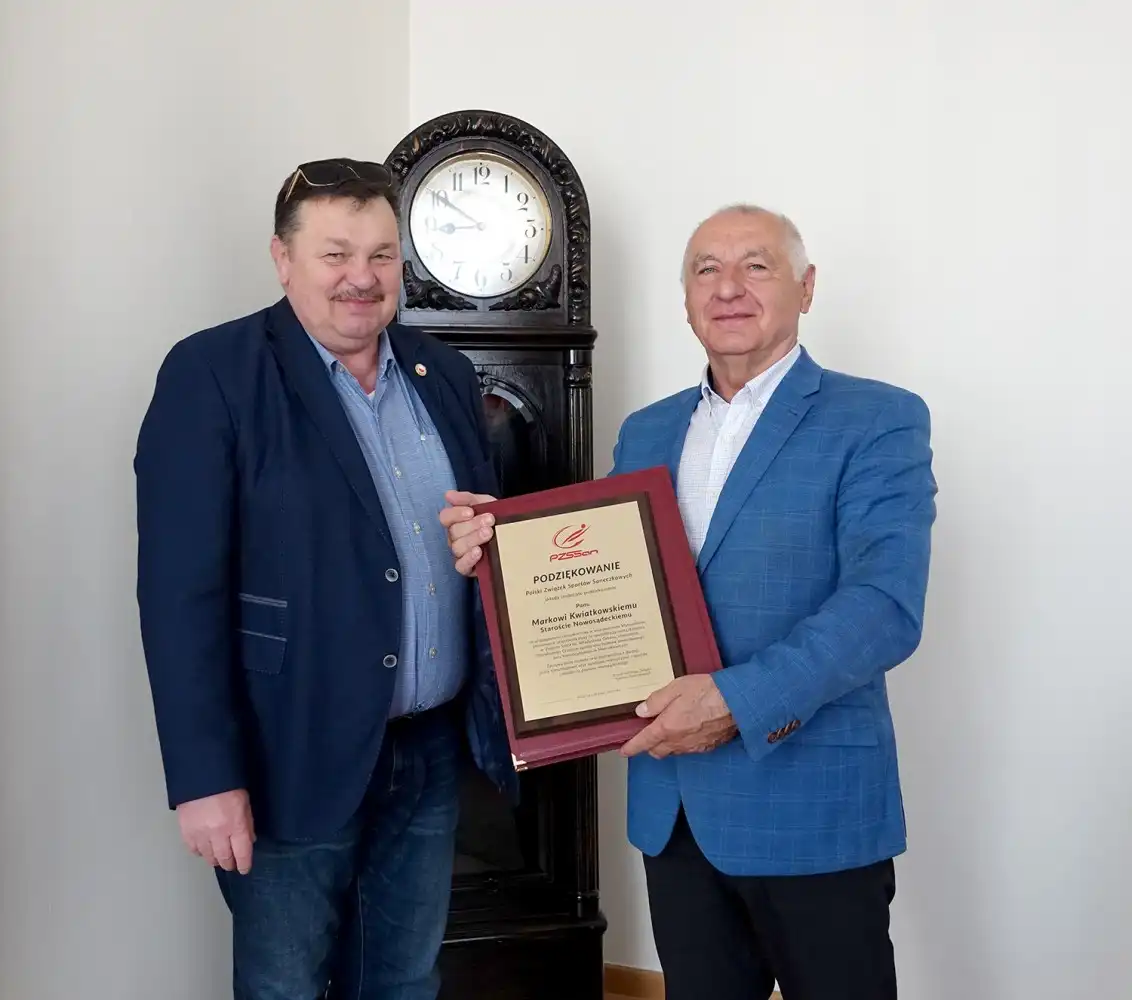 Wiceprezes Polskiego Związku Sportów Saneczkowych spotkał się ze starostą nowosądeckim
