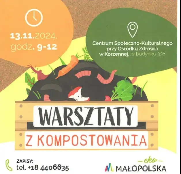 Korzenna zaprasza na bezpłatne warsztaty z kompostowania. Odkryj, jak zadbać o środowisko i zaoszczędzić na opłatach za śmieci