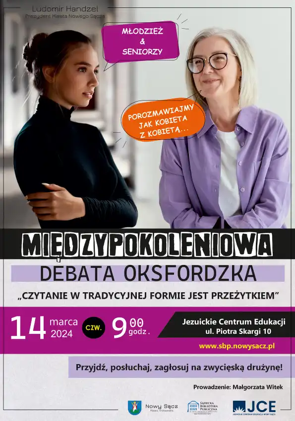 14 marca Międzypokoleniowa debata oksfordzka