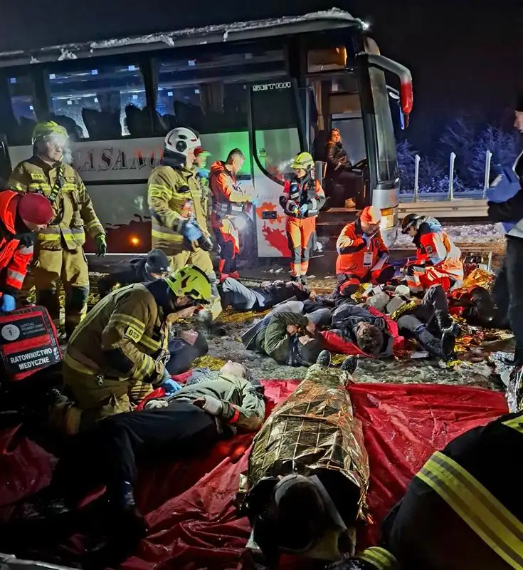 Mayday’25 na obwodnicy Oświęcimia. Służby ćwiczą scenariusz zdarzenia masowego