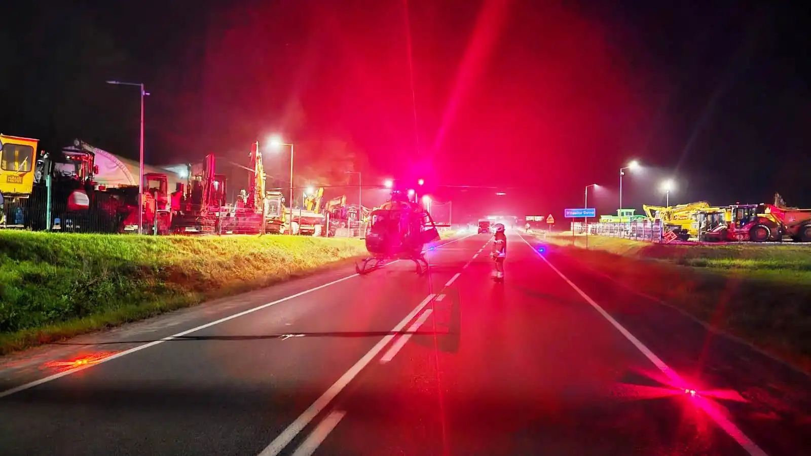 Wypadek w Witowicach Górnych. W akcji śmigłowiec LPR