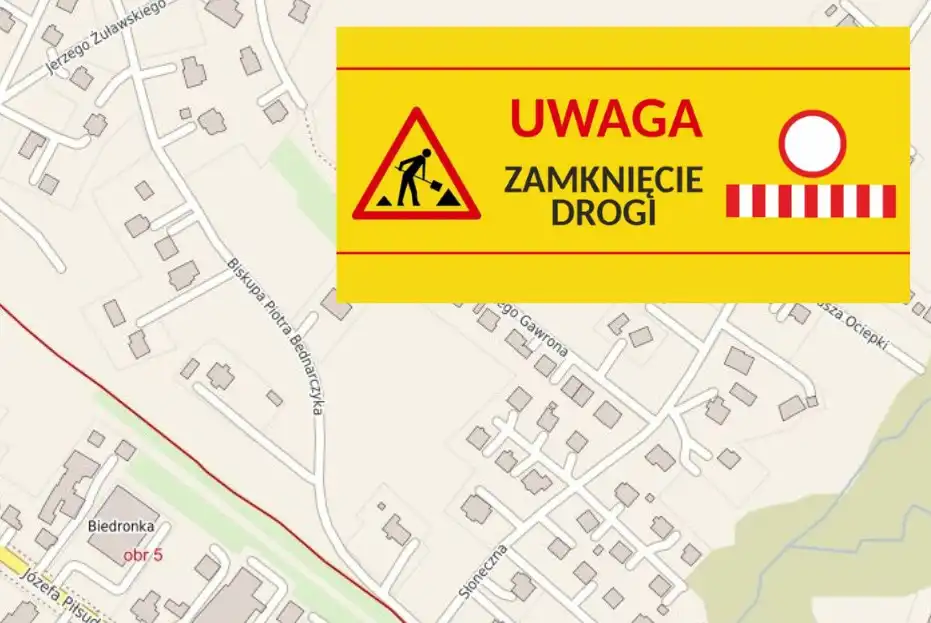 Uwaga kierowcy! Utrudnienia na ul. Bednarczyka w Limanowej. Zmiany w organizacji ruchu