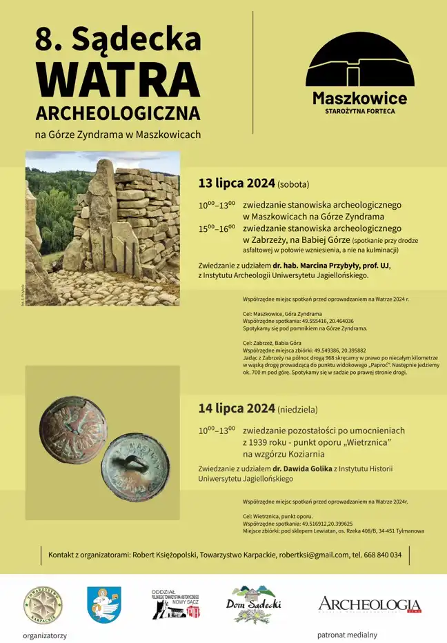 8. Sądecka WATRA Archeologiczna na Górze Zyndrama w Maszkowicach